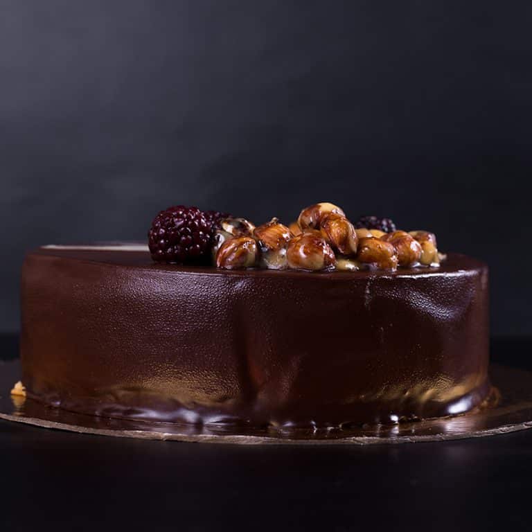 Chocolate,Cake,On,A,Black,Background