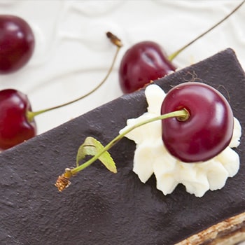 Chocolate,Cake,On,A,Black,Background