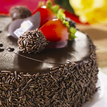 Chocolate,Cake,On,A,Black,Background