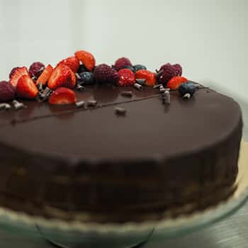 Chocolate,Cake,On,A,Black,Background