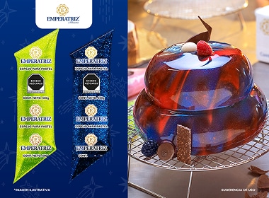 Espejo para pastel - azules