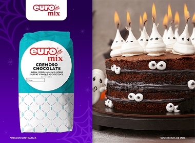 Harina preparada para pastel cremoso sabor chocolate