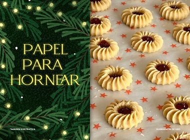 Papel para hornear con estrellas