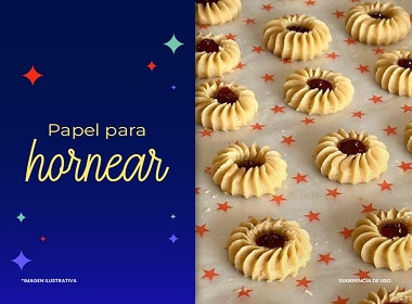 Papel para hornear con estrellas