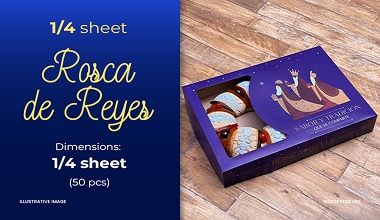 Rosca de Reyes 1/4 sheet