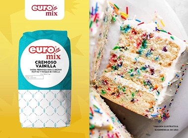 Harina preparada para pastel cremoso sabor vainilla