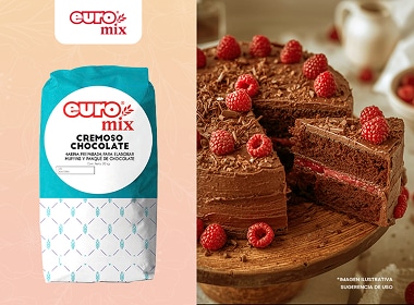 Harina preparada para pastel cremoso sabor chocolate