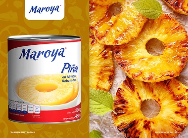 Rebanadas de piña en almíbar