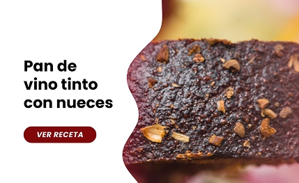 Pan de vino tinto con nueces