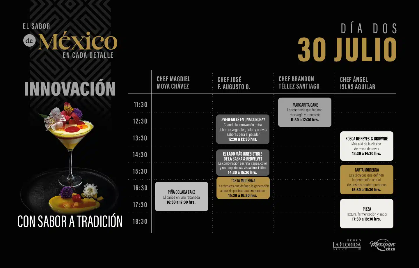 Horarios de clases y demostraciones 3