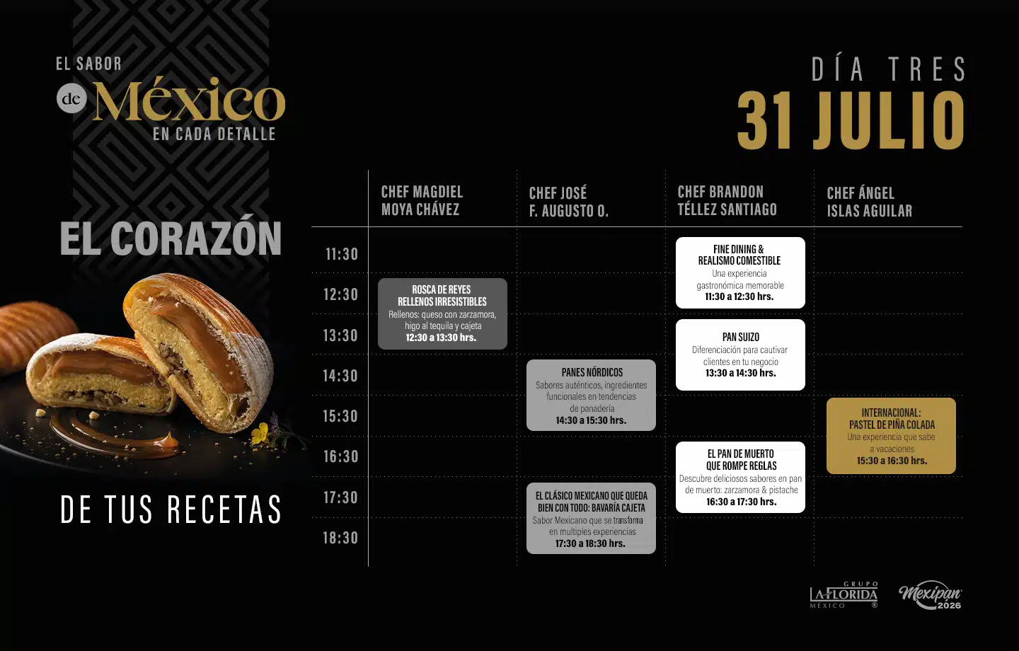 Horarios de clases y demostraciones 5