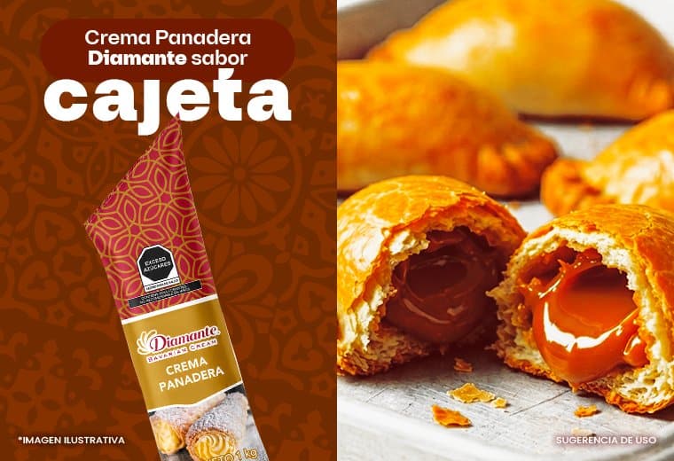 Crema panadera sabor cajeta