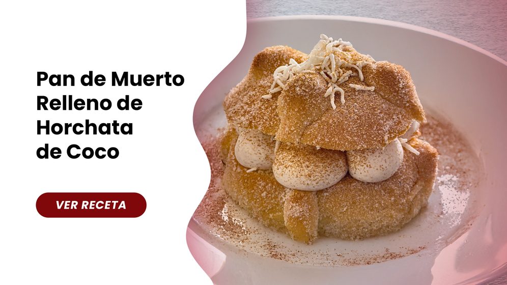 Receta: Pan de muerto relleno de horchata de coco