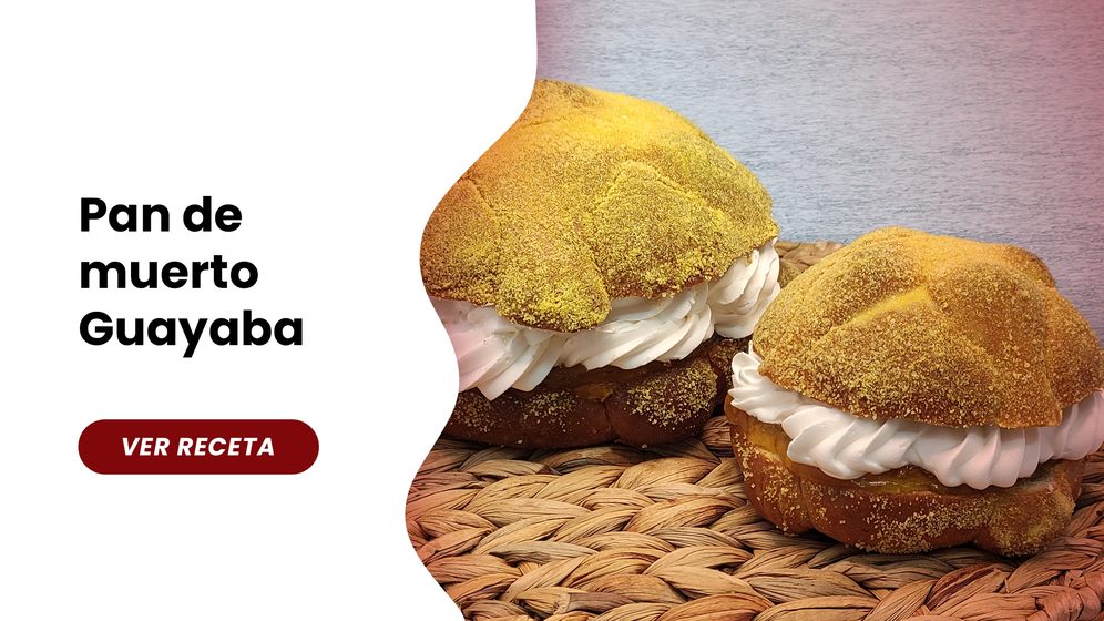 Receta: Pan de muerto guayaba