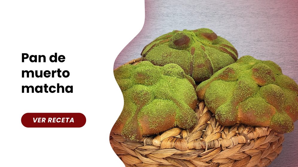 Receta: Pan de muerto matcha