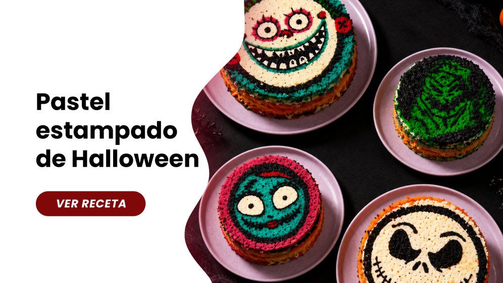 Receta: Pastel estampado de Halloween